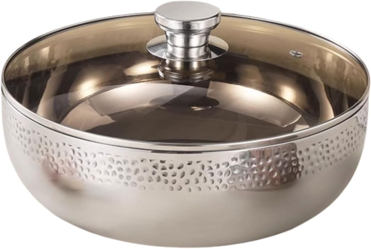 Stackable Stainless Steel Mixing Bowl With Lid For Home Kitchen Kneading Dough Beating Eggs And Salad Deepening Mixing Bowl multipurpose(L)