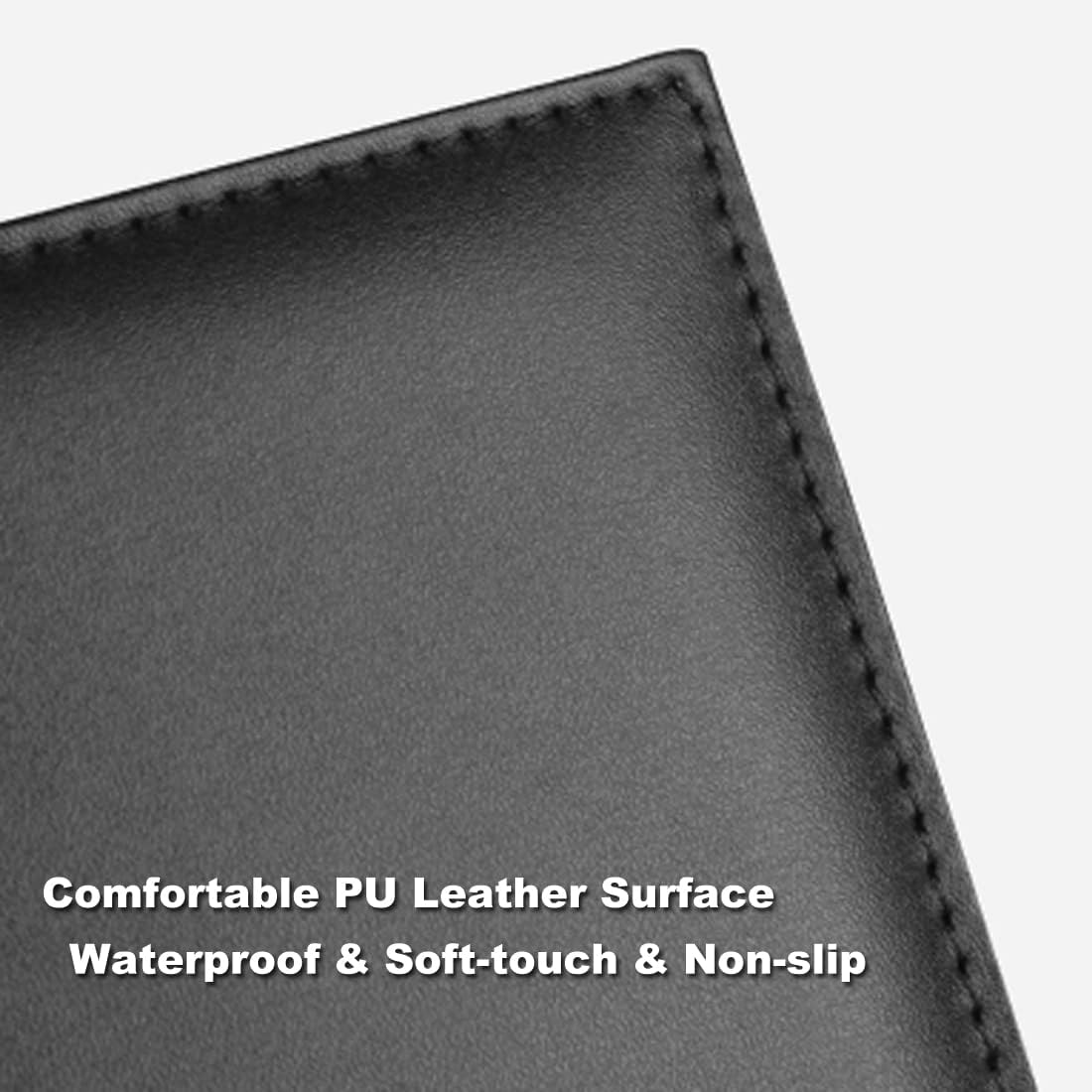 Set di 6 portablocco professionali in pelle sintetica di alta qualità, formato A4, con robusta clip in metallo, può contenere 150 fogli, superficie liscia, ideale per ufficio, affari, riunioni