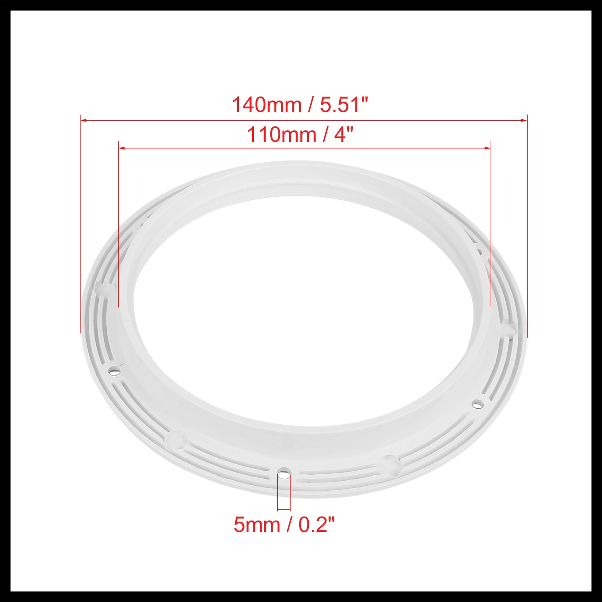 Hihaha 4" Boat White Circular Inspection Hatch Deck with Detachable Cover Durable Material - Image 2