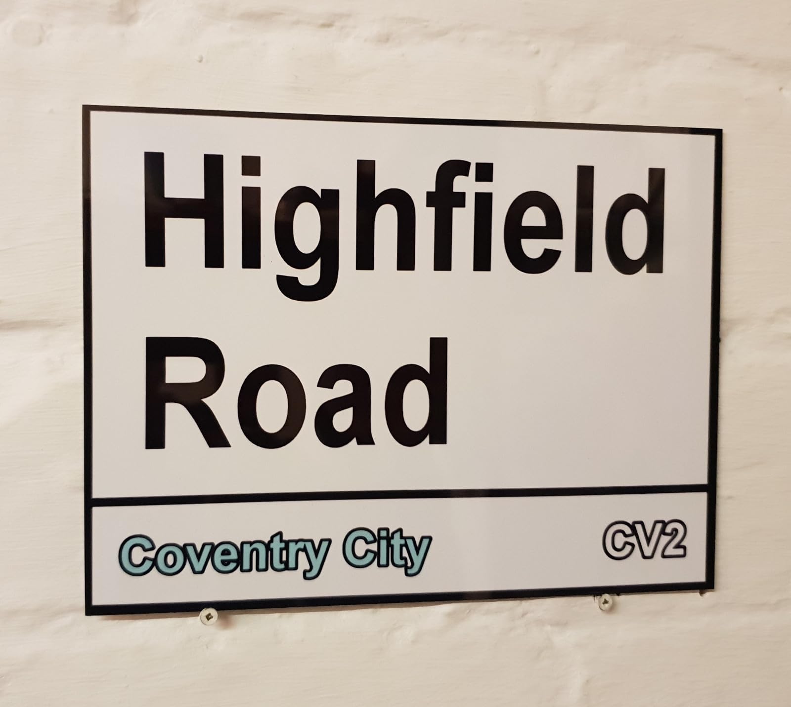 Yelacecca New Metal Street Sign Coventry City Fc Highfield Road Metal Street Sign 8X12 Inches
