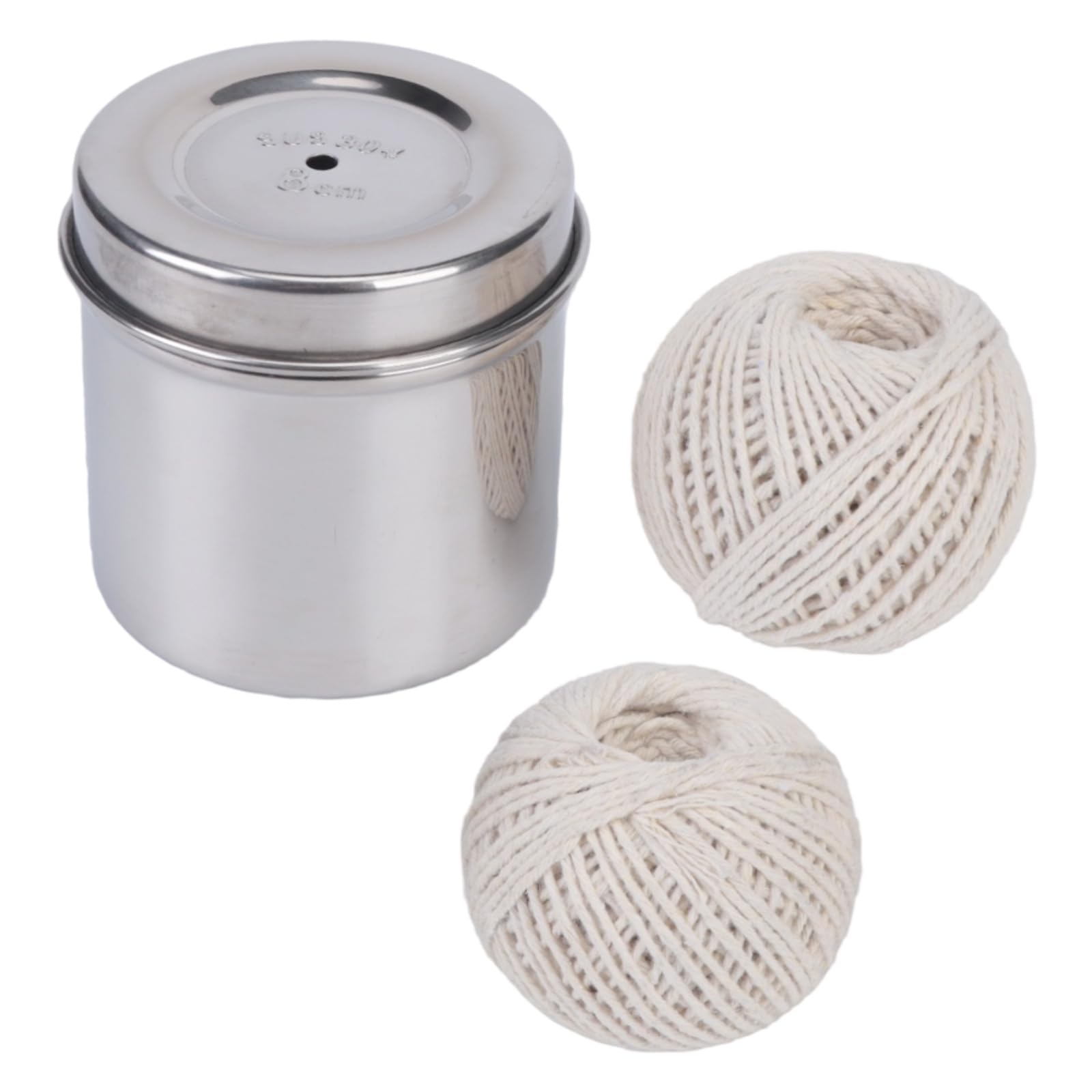 2 Roll Kitchen Twine with Steel Dispenser Cotton Butcher Twines String for Turkey Trussing and Meat Preps Roasting Steel Dispenser