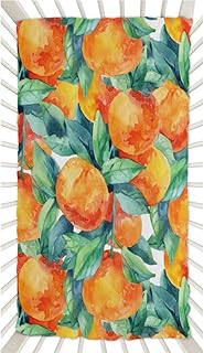 Oil Painting Fruit Crib Sheets for Boys, Girls Machine Washable Soft Cozy Microfiber Fitted Crib Sheet for Standard Crib and Toddler Mattresses Boys Girls 28x52 Inch