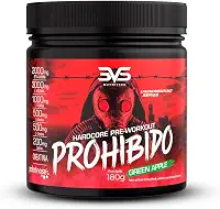 3VS Nutrition Pré Treino Prohibido 180g Sabor Maça Verde