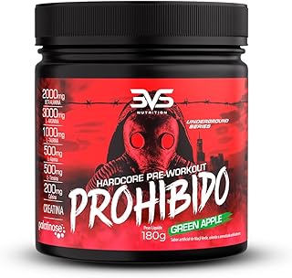 3VS Nutrition Pré Treino Prohibido 180g Sabor Maça Verde