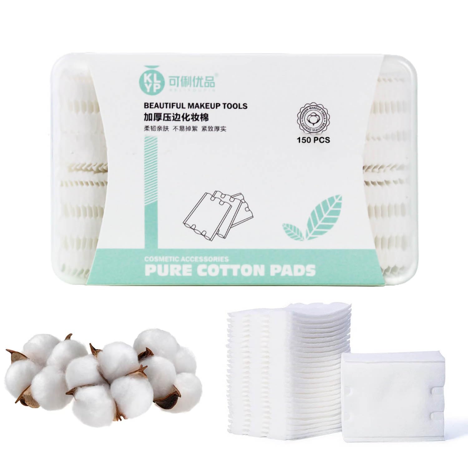 IKTU Makeup Remover Cotton Pads 100% Pure Cotton Wipes for Face Cleansing, Nail Polish Removal, Skin Care (120 Pcs)-image-17