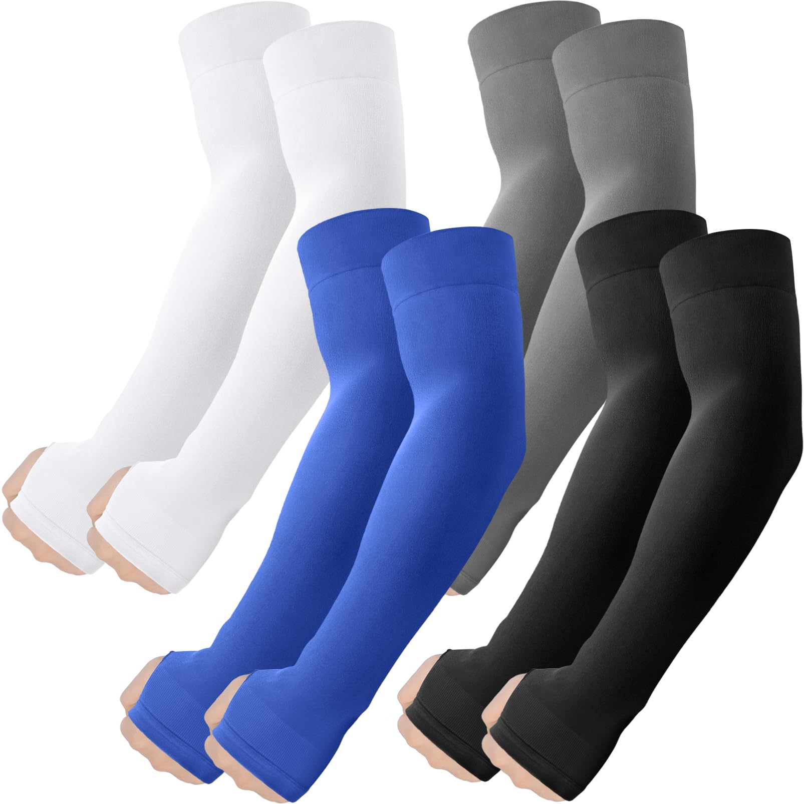 ROXUN Arm Sleeves with Thumb Hole, Cooling UV Sun Protection for Men/Women