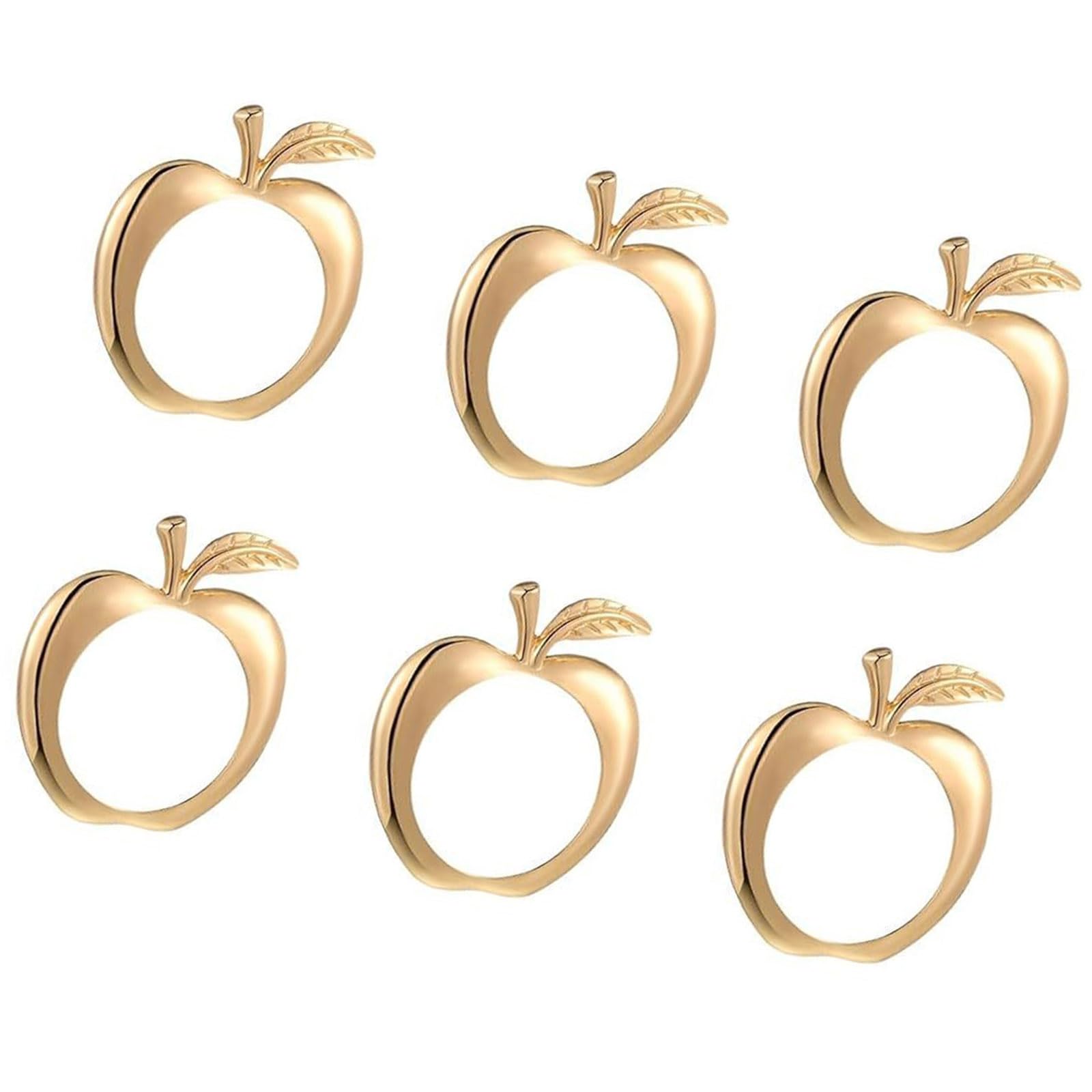 6pcs Metal Napkin Holder Simple Creative Fruit Rings for Parties Dinner Wedding Banquets Table Decoration Creative Fruit Rings Weddings Party Supplies Decorations