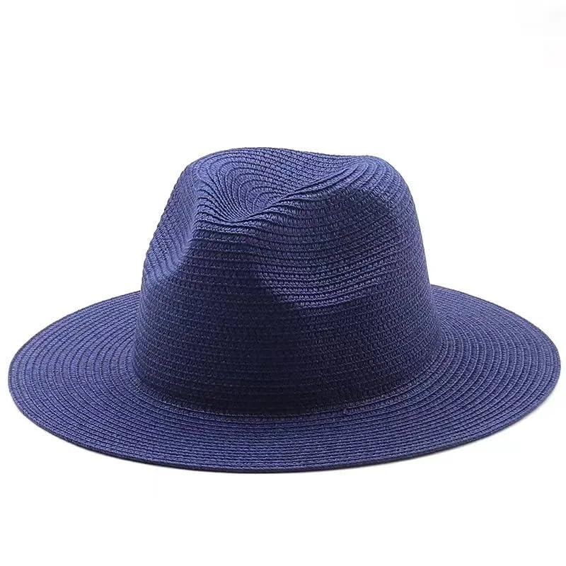 A'wen Sombrero de paja natural Panamá para verano, para hombres y mujeres, ala ancha, protección UV, para verano, 56-58, 59-60 cm, al por mayor