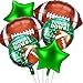 Football Balloons Set, Football Field Balloons and Football Foil Balloons for Tailgate Game Day Football Theme Supplies Birthday Party Decorations, 6 Pieces