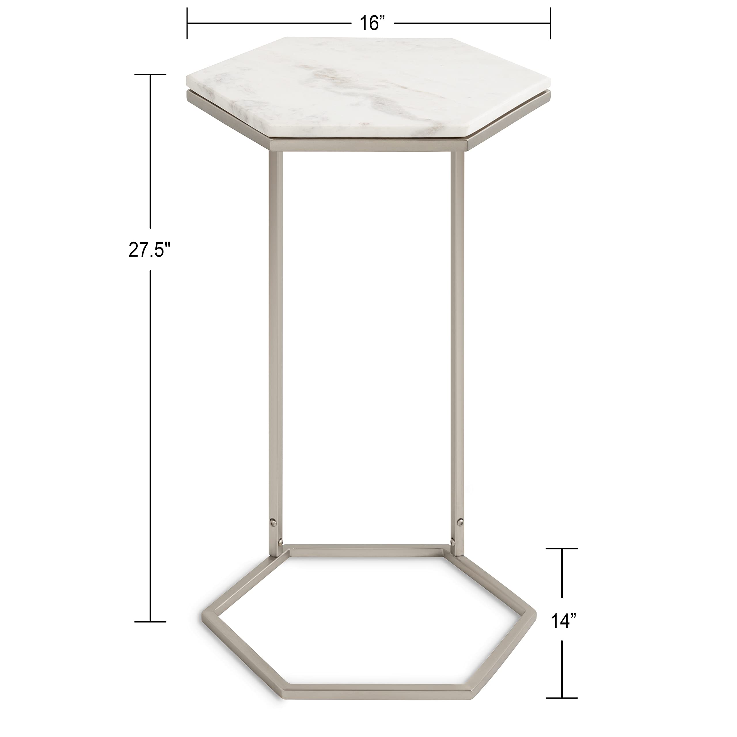Amazon.com: Kate and Laurel Trillion Modern C-Table; 16 x 14