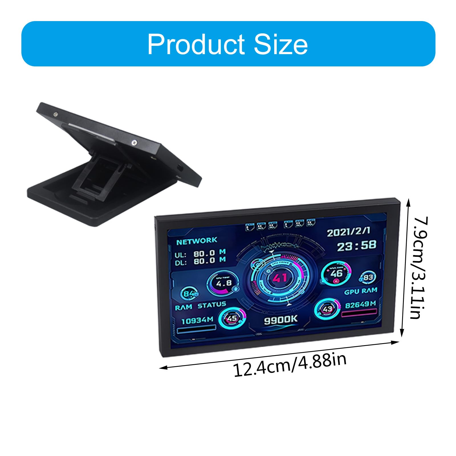 12,7 cm (5 Zoll) LCD-Monitore Display Chassis Display Bildschirm USB-Display Sub-Screen Computer