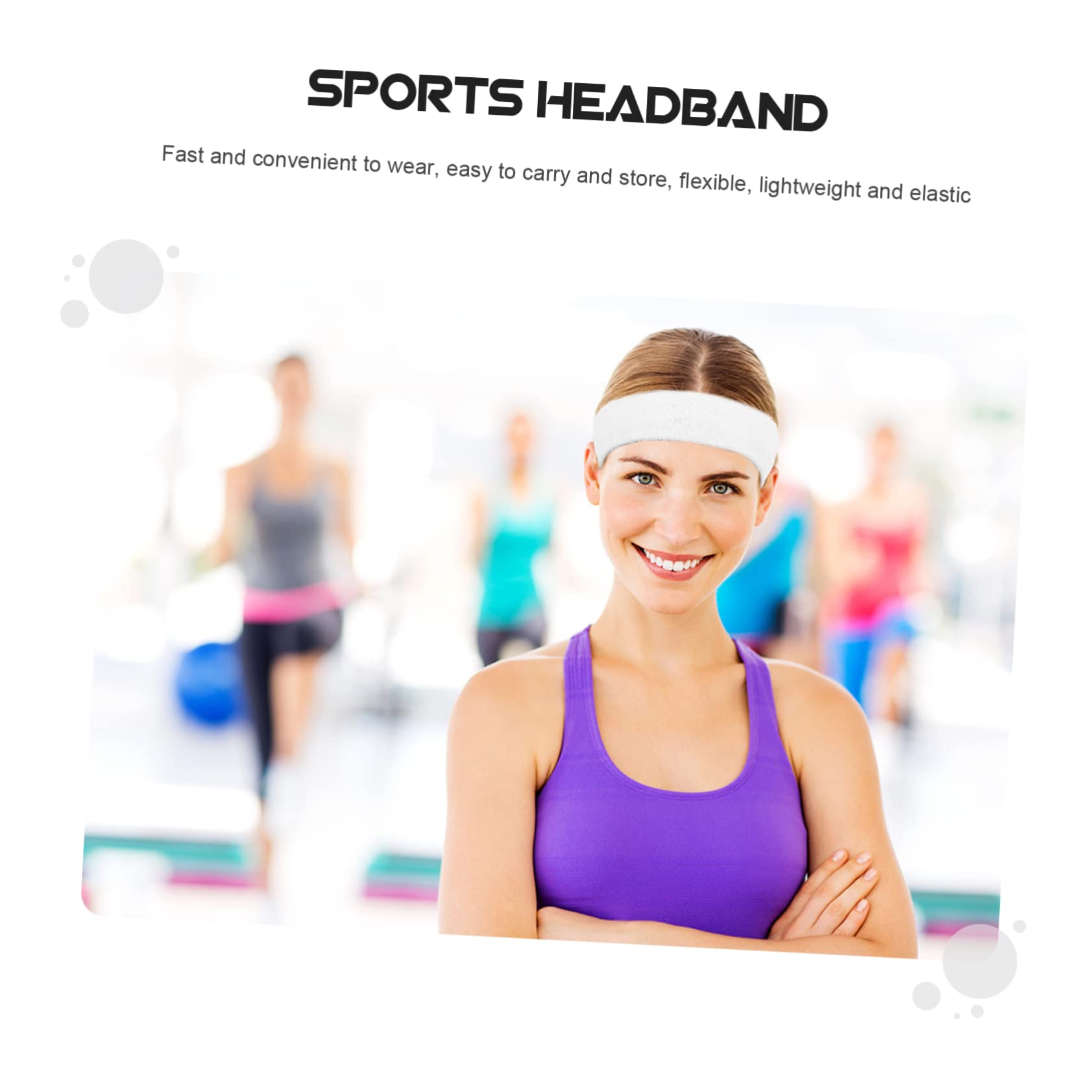 15 Piezas Diadema Deportiva Cintas para la Cabeza Que absorben el Sudor Diadema Facial Hair Band Bandas elasticas Diademas de Yoga portátiles Diademas elásticas Spandex Gogogmee