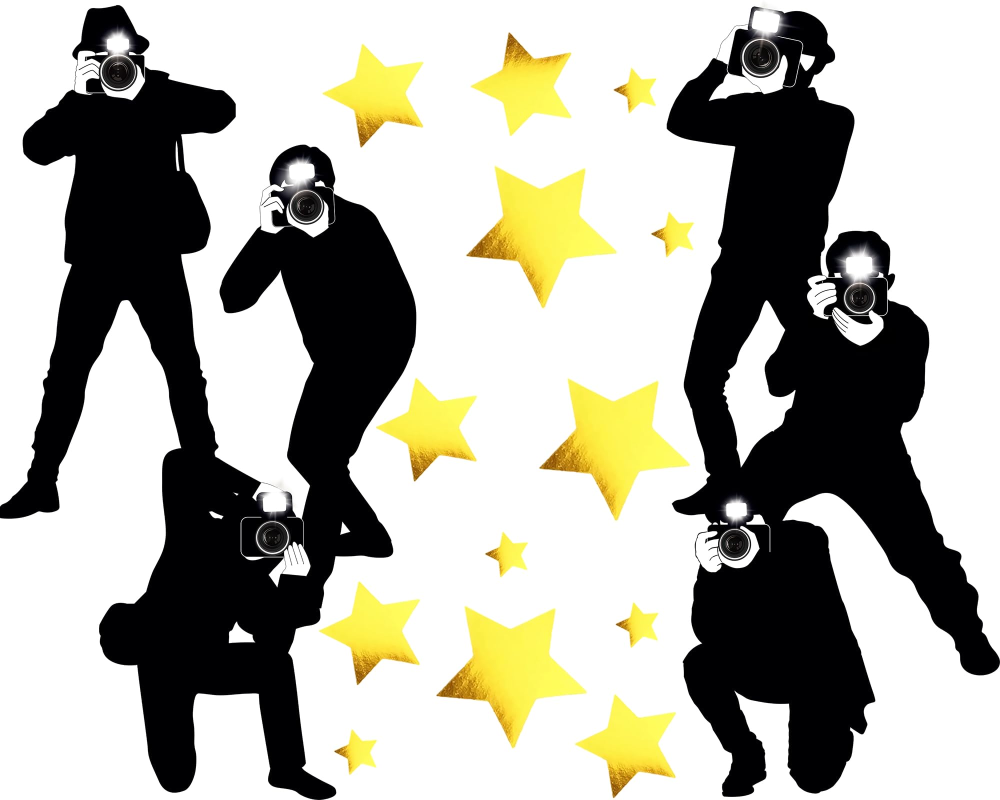 Décoration événement VIP cinéma avec stickers muraux PVC et fond de cabine photo amovible 240 cm