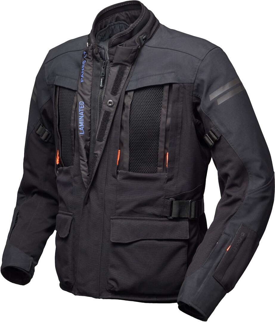 Modeka Paneo LT wodoodporny motocyklowy podnośnik tekstylny, czarny, XL