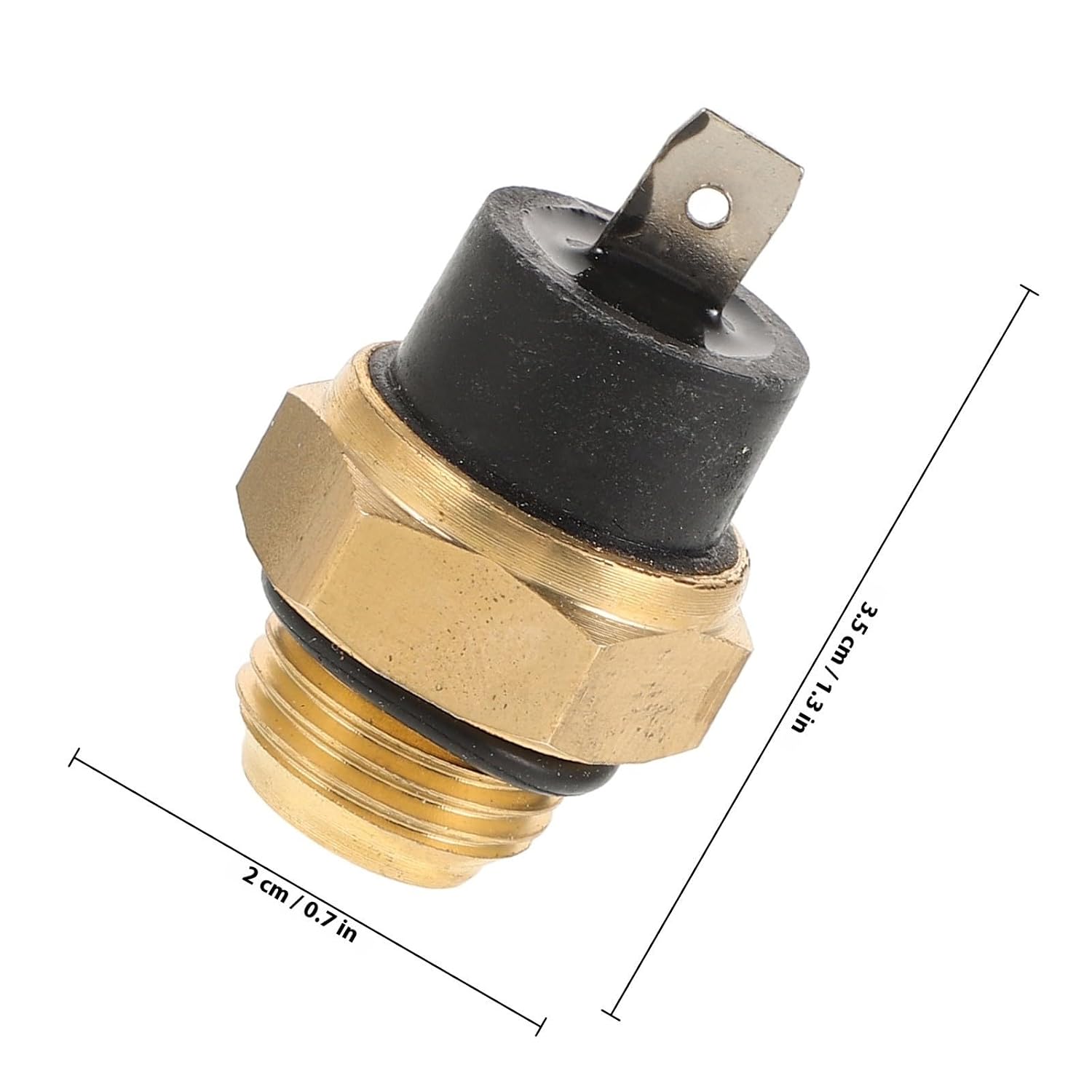 Motorcycle Radiator Temperature Detection Switch Thermostat Fan Switch Metal Replacement Part Compatible with Honda Motorbikes Cooling System Repair
