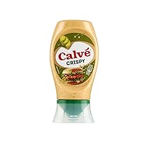 Calvé Salsa Crispy, Formato 250 ml Top Down, Salsa con Cetriolini e Cipolla Ispirata ai Fast Food, Gusto Intenso e Cremoso per Burger, Sandwich, Nuggets e Snack Salati
