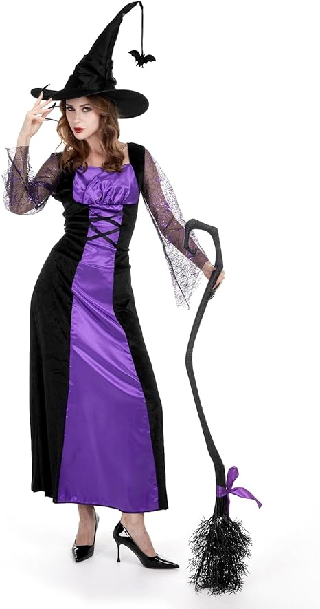 Witch Costumes for Women - Witches Hat, Witch Dress, Halloween Nail Stickers