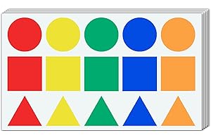 225 Count Colorful Educational Shape Stickers for Learning and Decoration