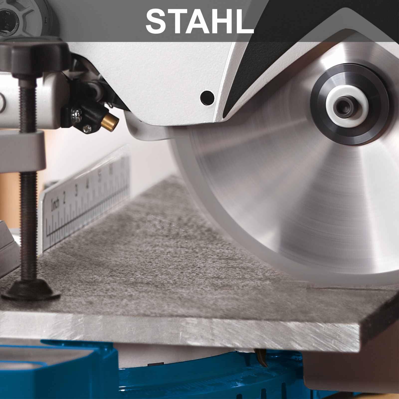 Scheppach Kappsäge HM110MP für Holz, Alu, Stahl, Kunststoff, Kupfer | 90mm Schnitthöhe | 340mm Schnittlänge | 2 Geschwindigkeiten | Ø254mm HW-Sägeblatt | Laser & Softstart | Kappzugsäge Gehrungssäge