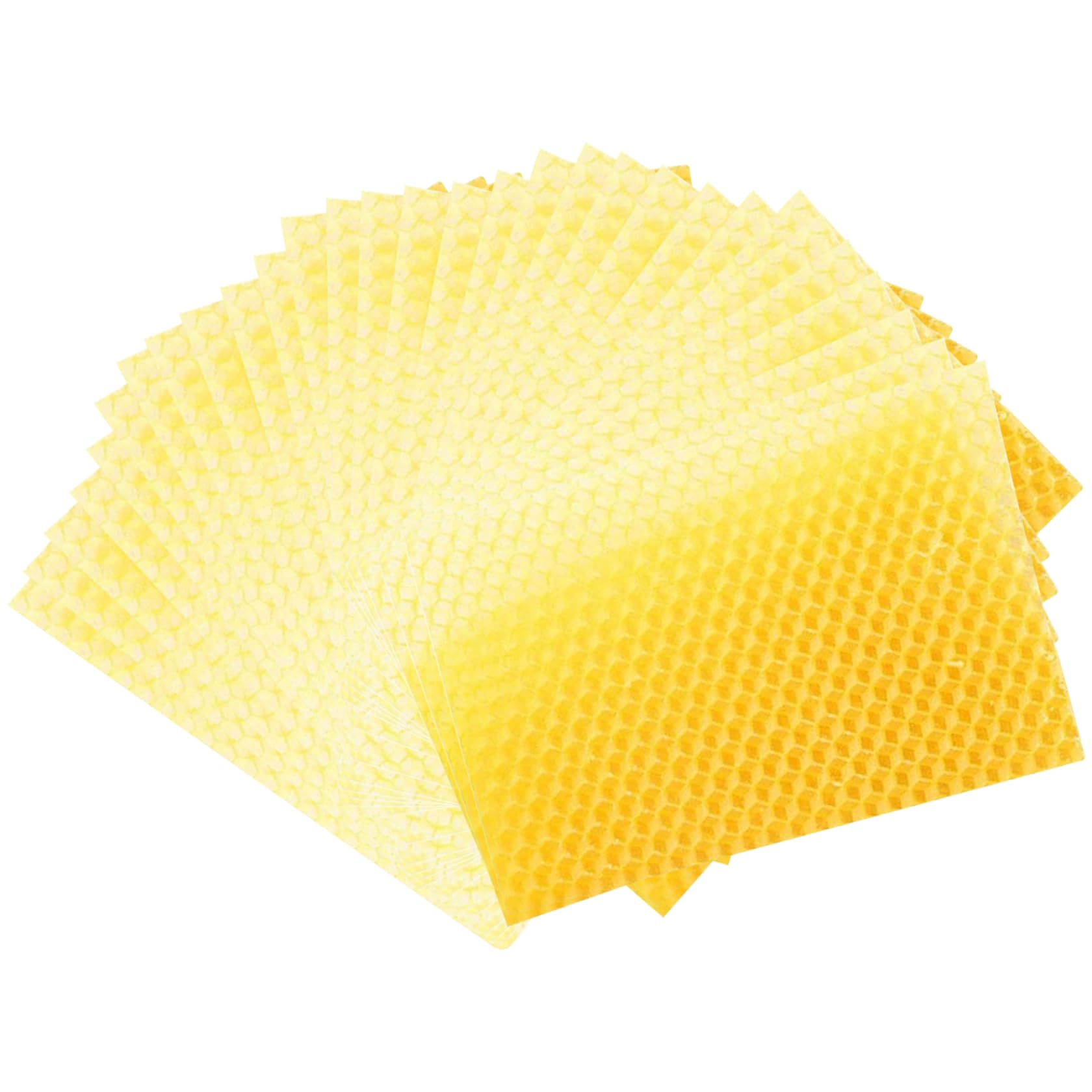 Feuilles de Cire d'abeille 30pcs Founds de Base de Cire d'abeilles 5.2x3,5 '' Foundation de Cire pour Cadres d'abeilles Feuilles en nid d'abeilles Naturel Feuilles de Cire d'abe