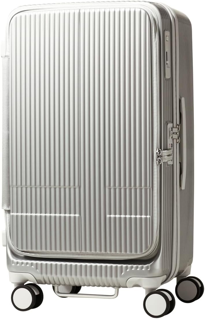 美品 ノースフェイス スーツケース TSAロック 24インチ 約65L シルバー