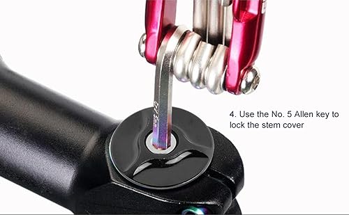 Vista 19 de Tbest Tapa superior de auriculares de vástago de bicicleta, aleación de aluminio Auriculares TopBike Fork Expander Bung