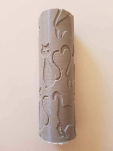 Halloween_Cat 2 Texture Roller for Polymer Clay – 3D Printed Clay Texture Tool for Earrings, Jewellery & Crafts