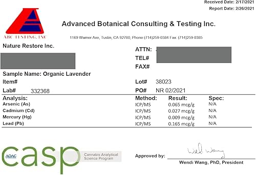 Miniatura 3 de Nature Restore Flores de lavanda secas orgánicas certificadas por USDA, hoja suelta, grado extra, 4 onzas