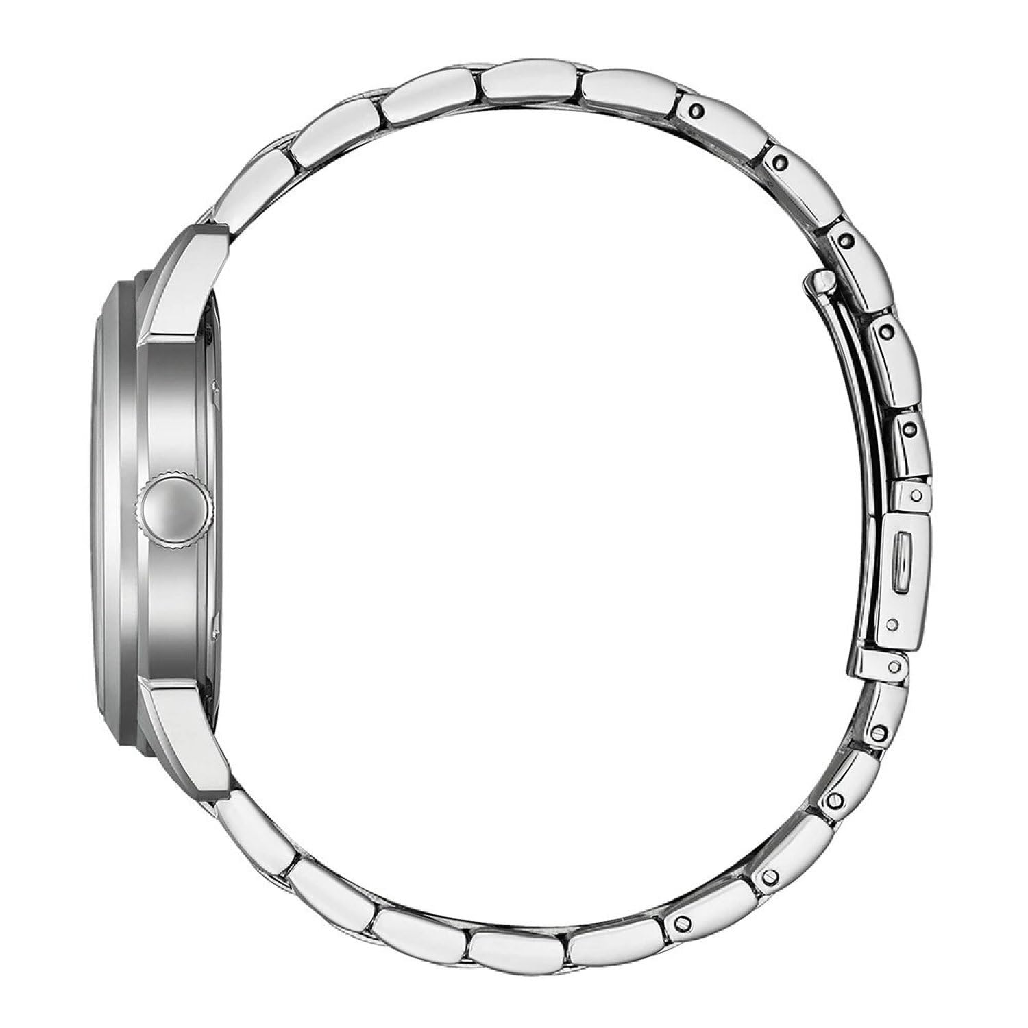 Citizen Eco-Drive Herrenuhr Edelstahl, Grün, 40.5 mm, AW0151-85XC | Analog Quartz | Kristallglas | 10 bar Wasserdicht | 240 Tage Gangreserve | Edelstahlband