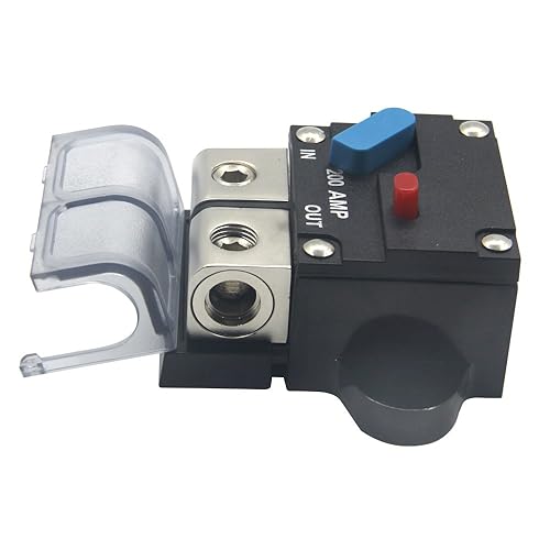 Miniatura 6 de ZOOKOTO Disyuntor de 12-24 voltios CC 200A, motor de arrastre de calibre 0 o 4, automóvil marino, barco, bicicleta, audio estéreo, portafusibles,