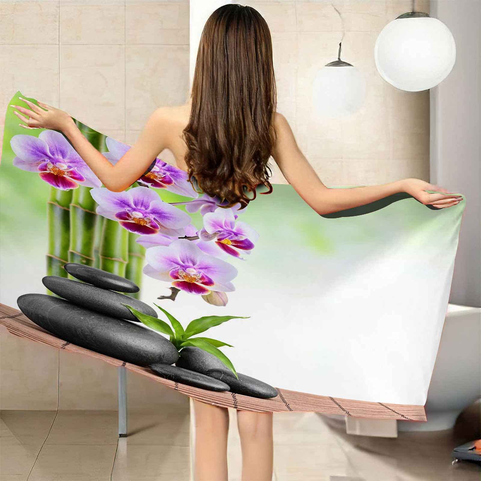 Telo Da Mare 3D Fiori Viola Stampato Asciugamano Da Spiaggia 150x200cm Asciugamano Microfibra Grande Antisabbia Leggero Telo Mare Per Sport Piscina Viaggi In Famiglia Vacanze