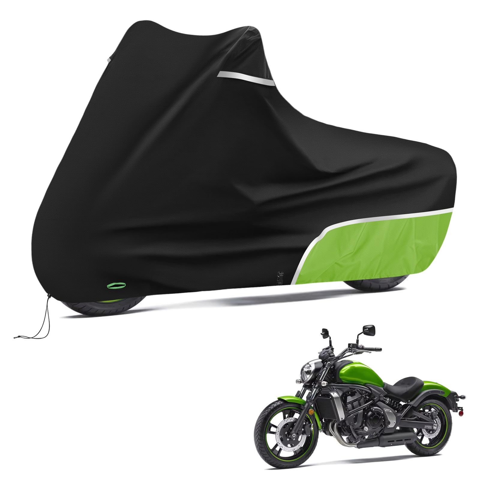 Bâche de Protection pour Kawasaki Vulcan S (sans Coffre) Housse Protection- Moto extérieur -Imperméable et résistante aux intempéries - Tissu Oxford 420D