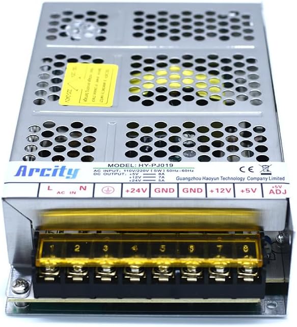 Arcity 5V 12V 24V Output Switching Power Supply Unit Adjustable for Video Multi Games Machine Console Cocktail CCTV Computer DIY New