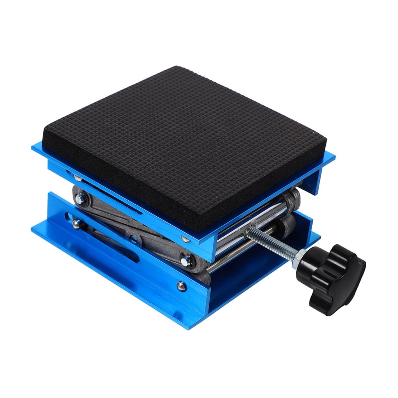 CHILDWEET Plataforma Elevadora de Laboratorio Soporte Ajustable con Diseño Amortiguador y Antideslizante de Aleación de Aluminio 15x15cm para Experimentos y Equipos Científicos