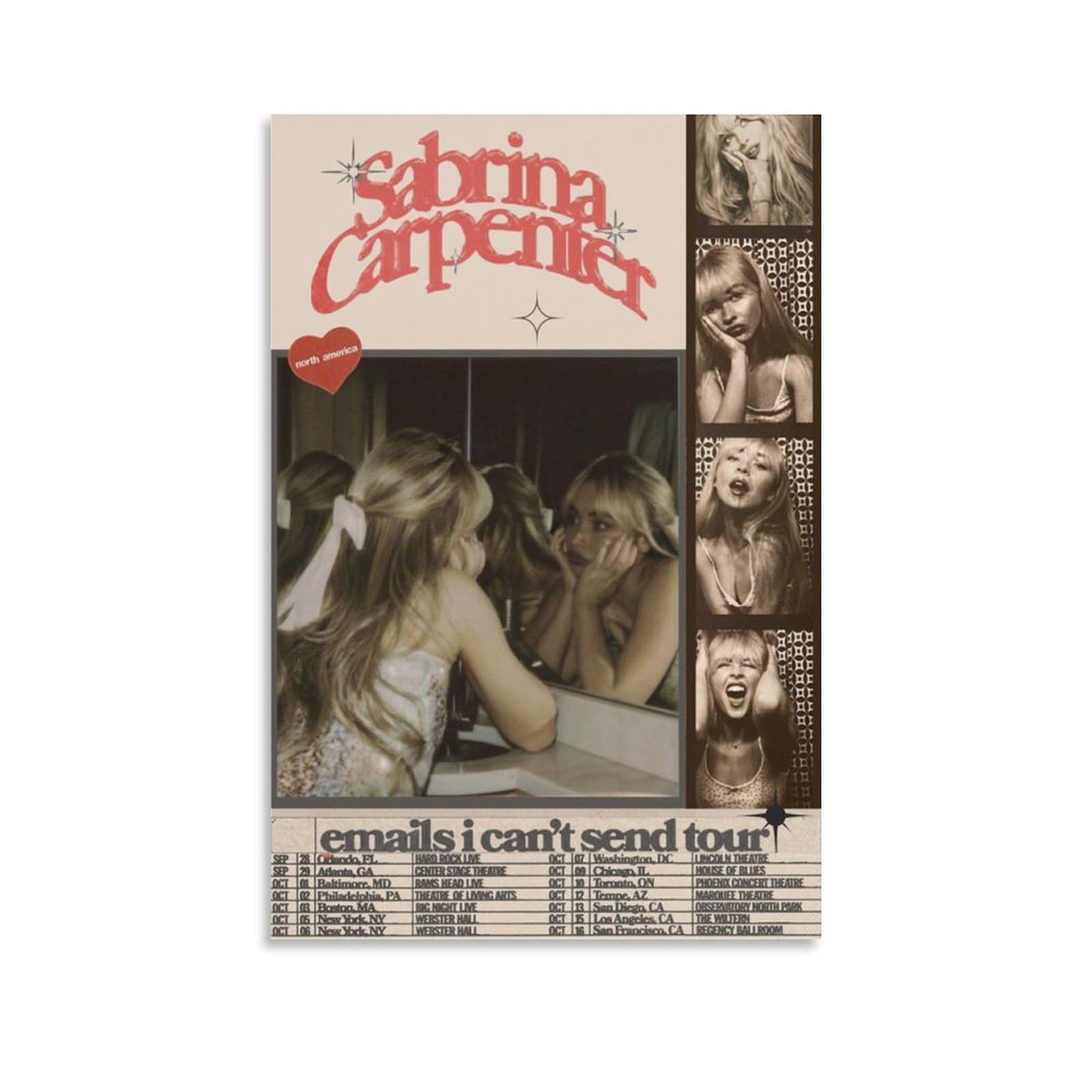 WANFMDATWANFMDAT Sabrina Carpenter Hot Singer Music Poster (10) Canvas Poster Bedroom Decor Landscape Office Room Decor Gift 12x18inch(30x45cm)