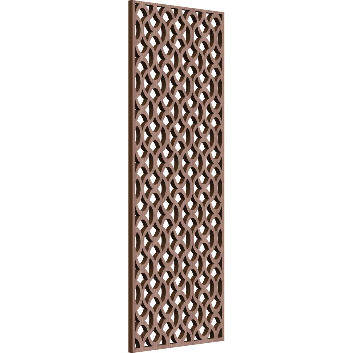 Resort Decorative Pierced Fretwork Wood Wall Panels, 11 3/8"W x 29 3/8"H x 3/8"T, Walnut