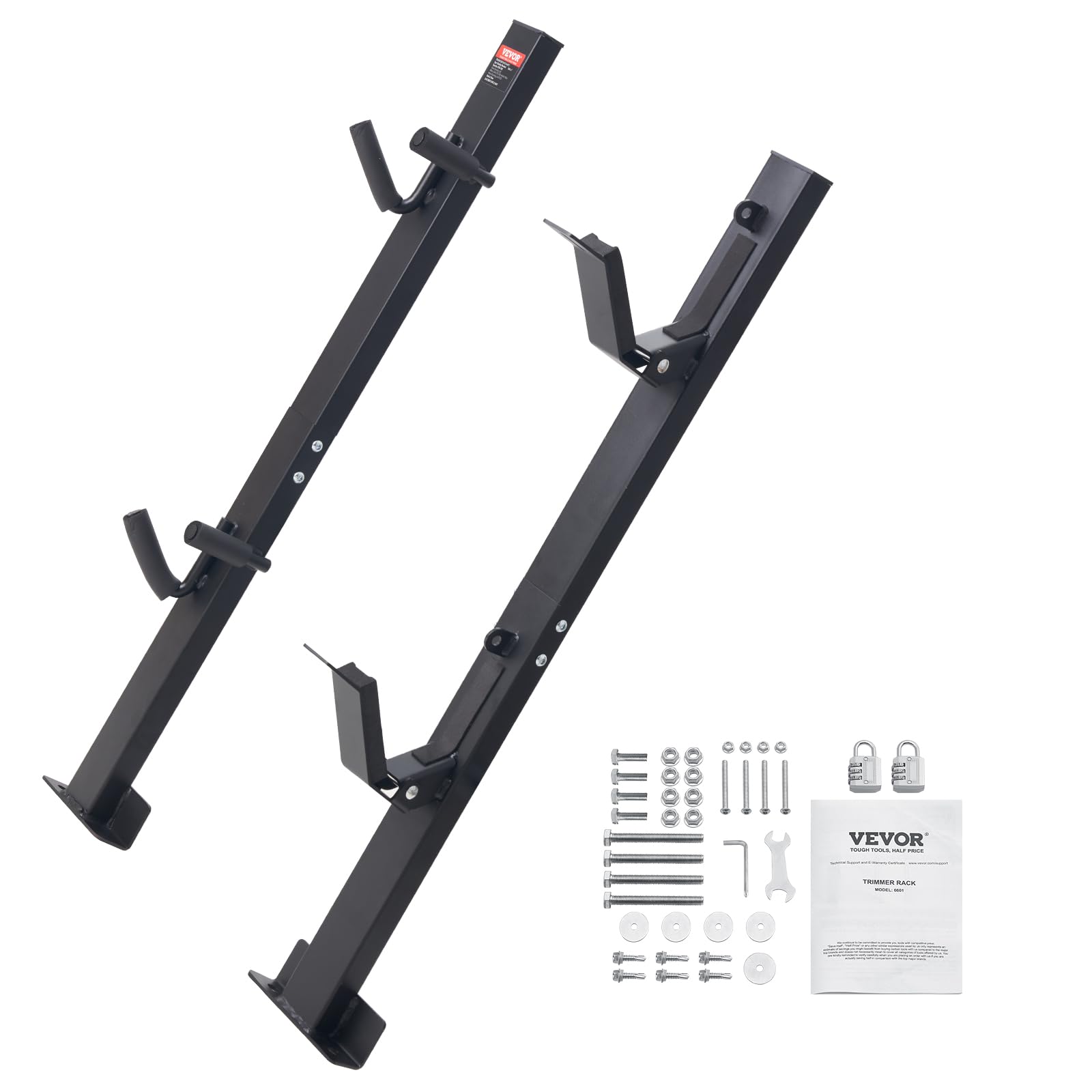 VEVOR 2 Place Weeder Trimmer Trim Holder Trailer Rack Carrier, Black
