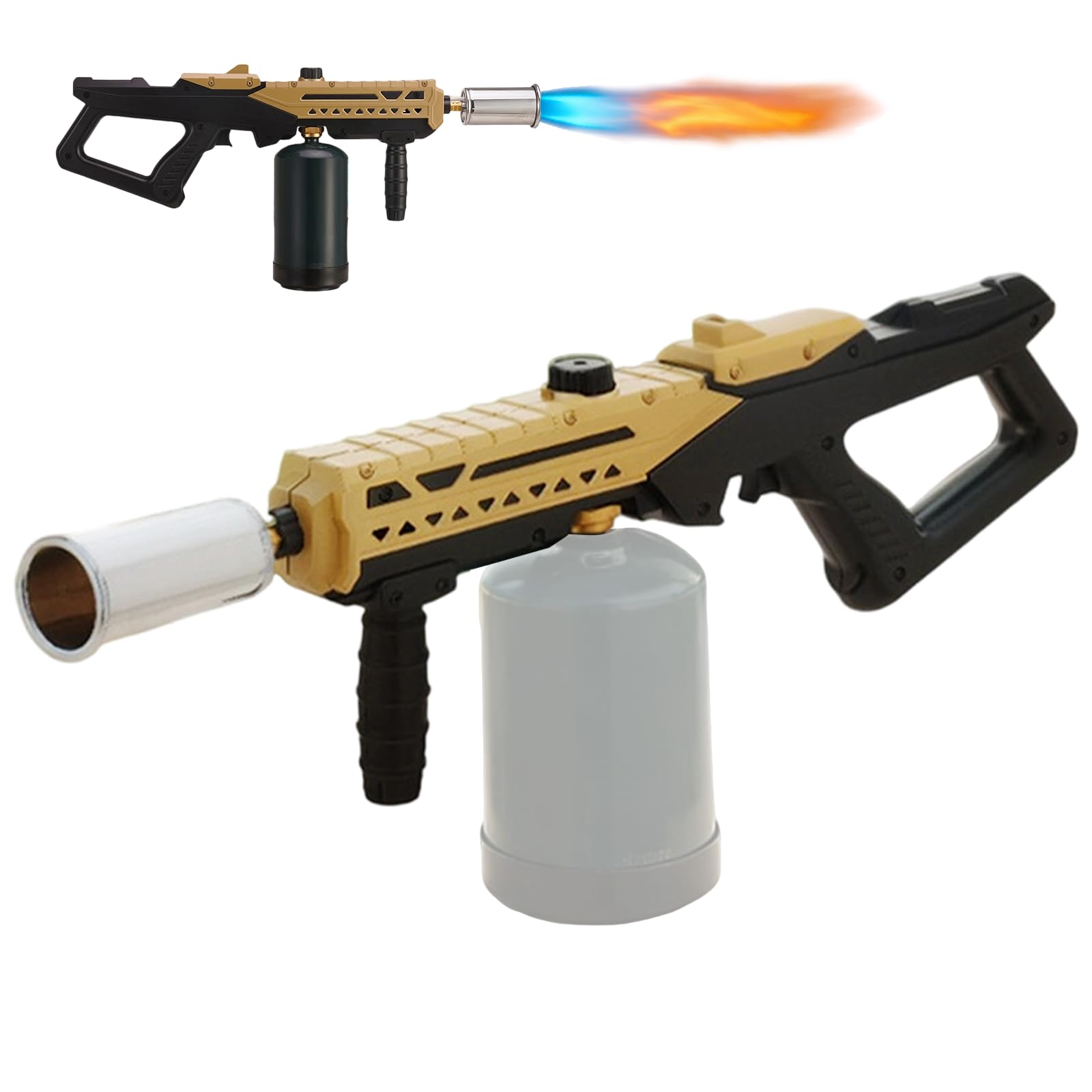 Chalumeau de Camping Professionnel, Brûleur Réglable, Torche de Camping, Avec Vanne de Sécurité, pour Allumer Barbecue, Feu de Camp, Charbon de Bois (Bouteille De Gaz Non Incluse)