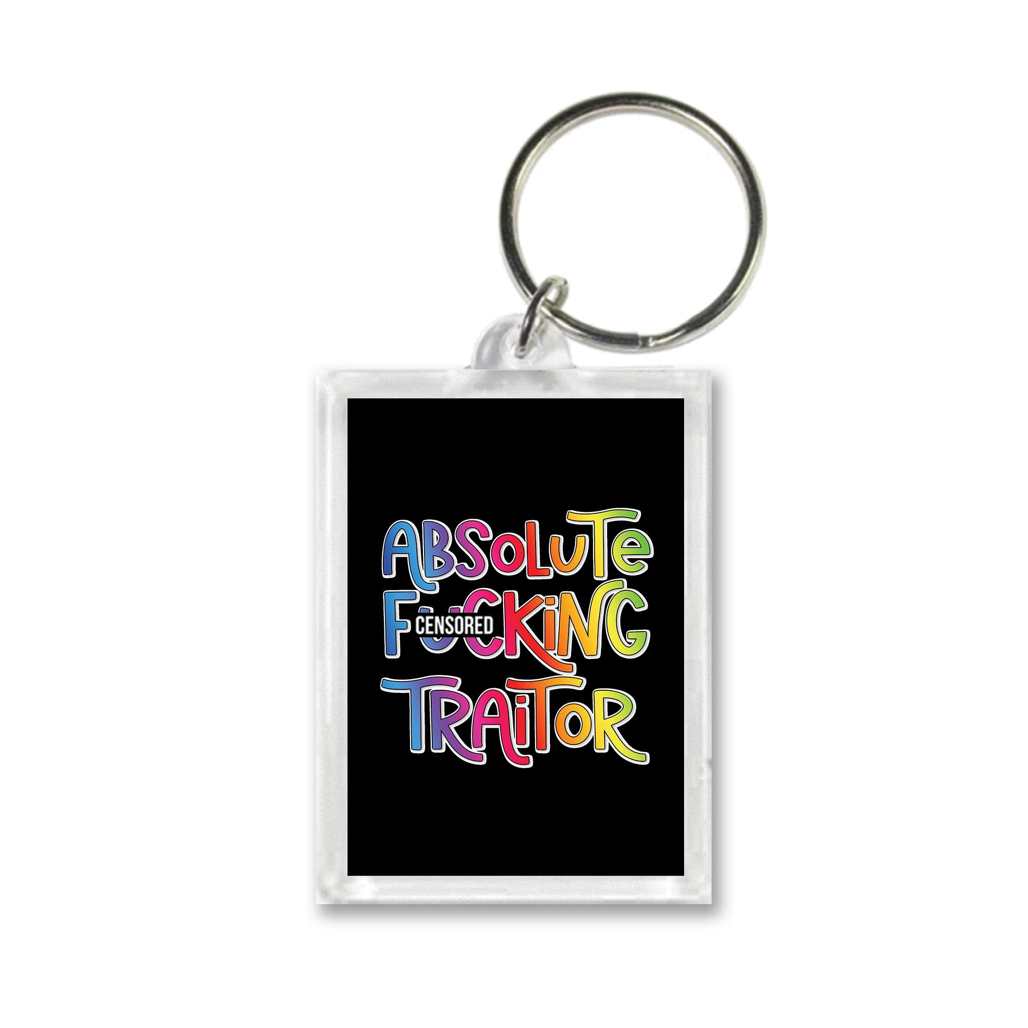 Rib ticklerz - Funny Leaving Work Gift - Funny Keyring - F*cking Traitor Joke Present - Gift For Colleague - Office Banter - New Job Gift - Leaving Gifts - KR83