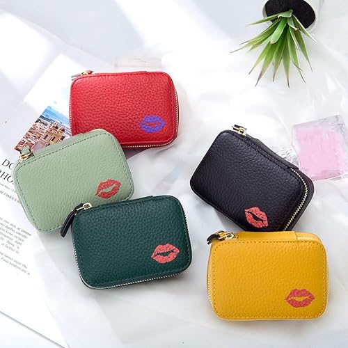 Miniatura 3 de Kichvoe Estuche de cuero para lápiz labial, lindo soporte para lápiz labial, mini bolsa de maquillaje de cuero, bolsa de almacenamiento portátil
