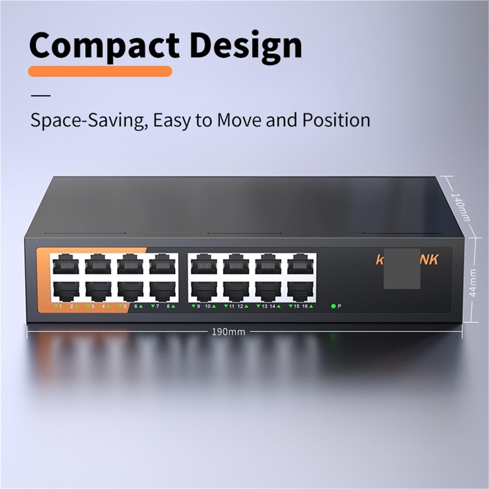 Switch Gigabit Ethernet a 16 porte Plug and Play non gestito (interruttore con spina europea)