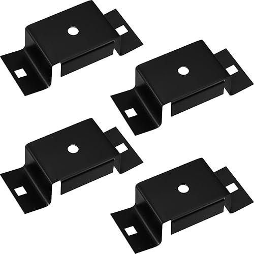 4 soportes de bolsillo de estaca de acero inoxidable para remolque, pernos rectos de estaca para montar, se ajustan a montantes de madera de 2 x 4,