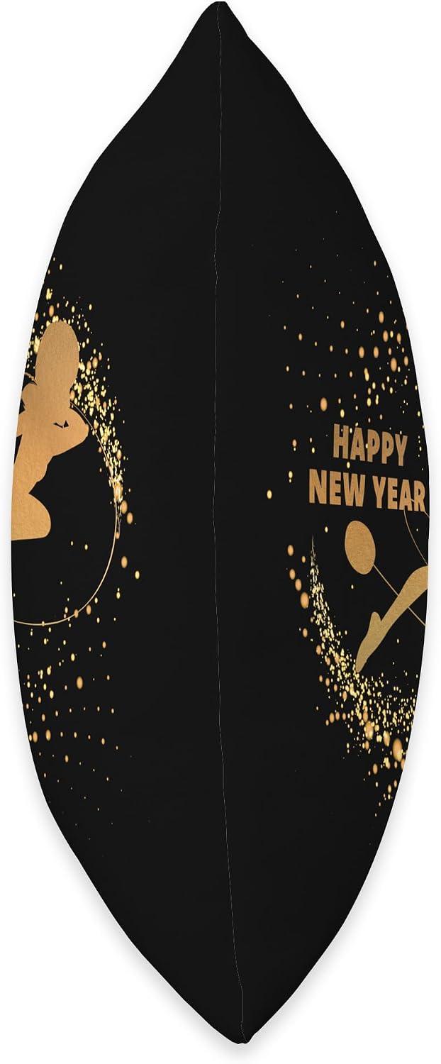 Miraculous Ladybug Silhouette Happy New Year Throw Pillow, 16x16, Multicolor