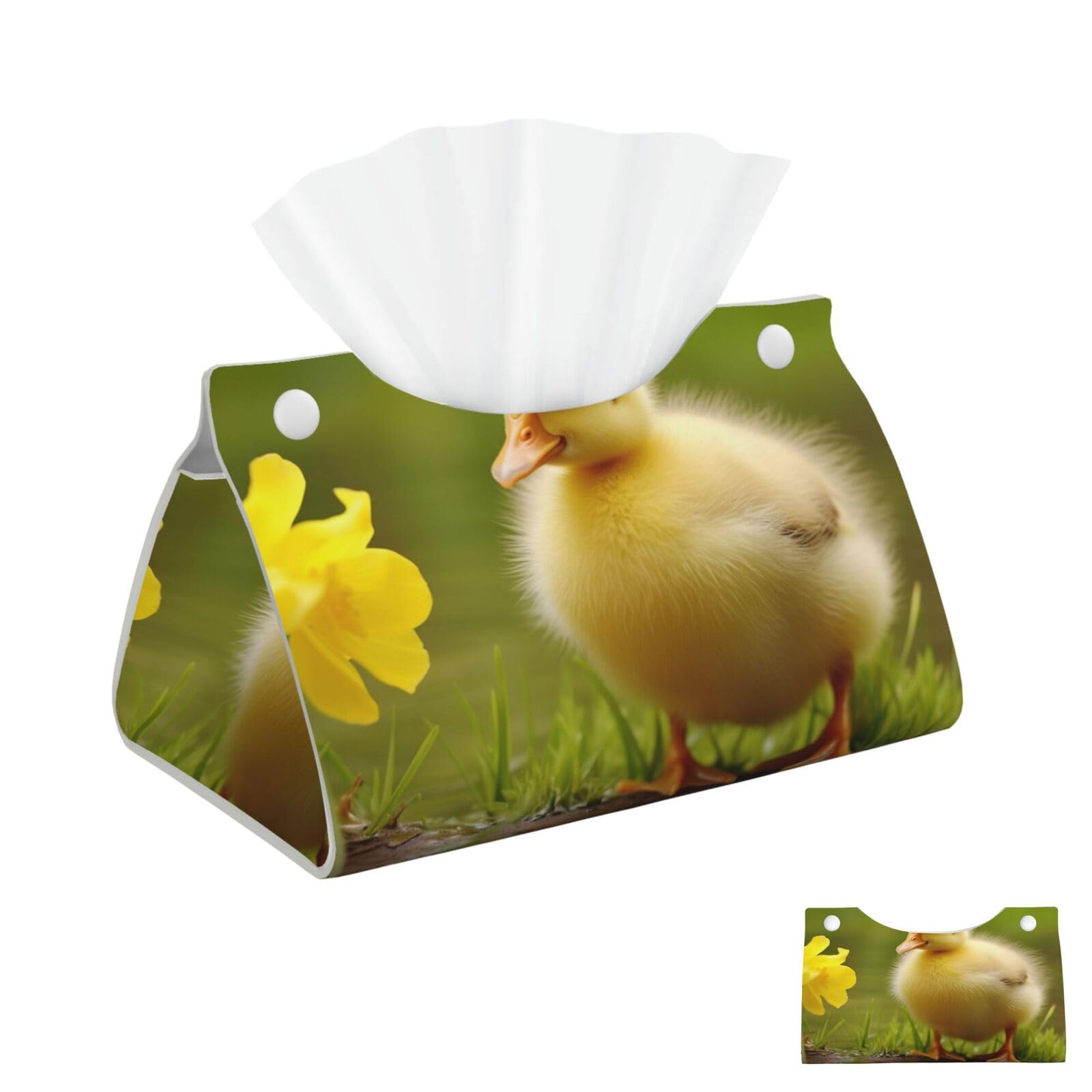 Cute Baby Ducks Tissue Box Cover Square Cube Boxes