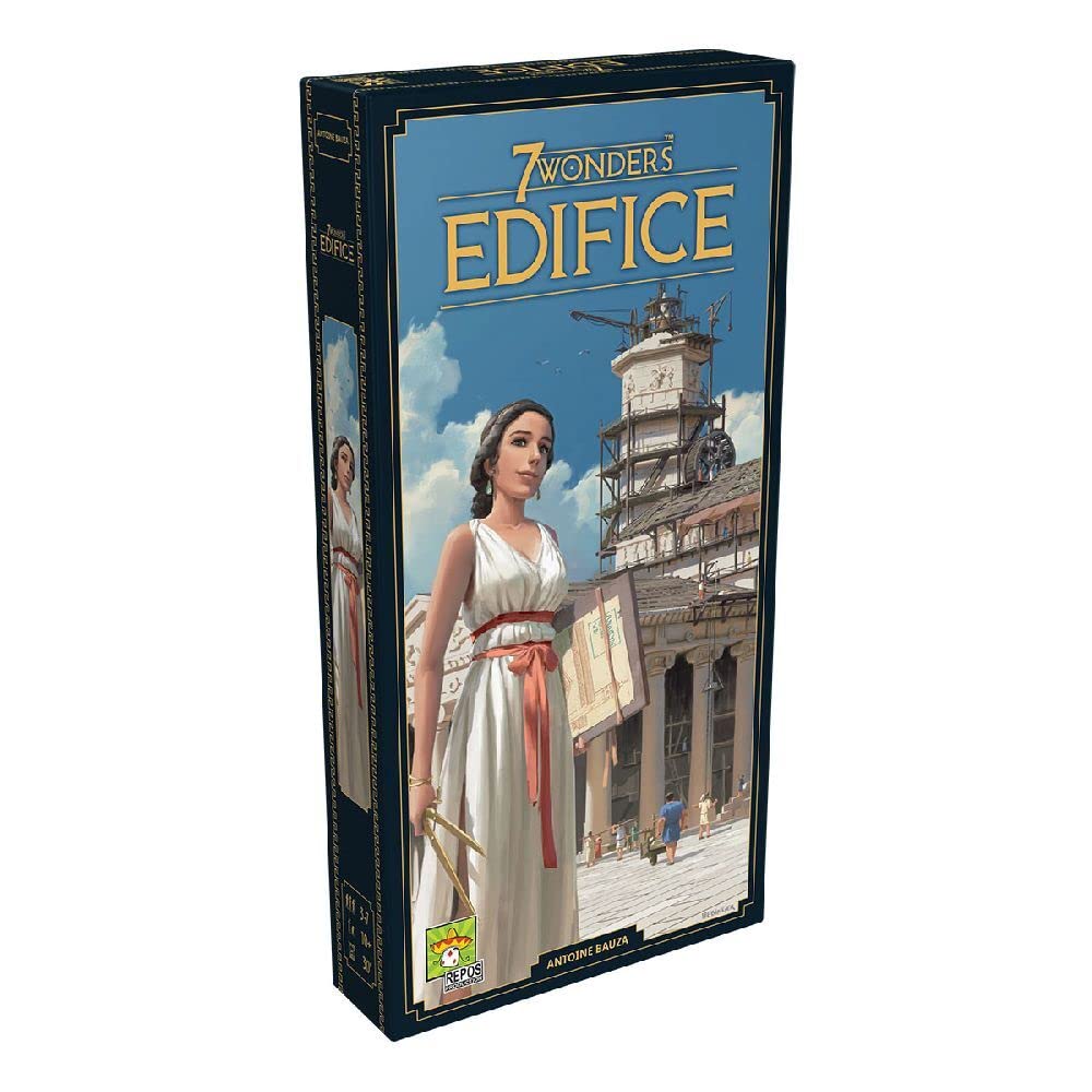 Repos Production Asmodee 7 Wonders - Edifice, Expansion, Connoisseur Game, Strategy Game, 3-7 Players, from 10+ Years, 30 Minutes, German