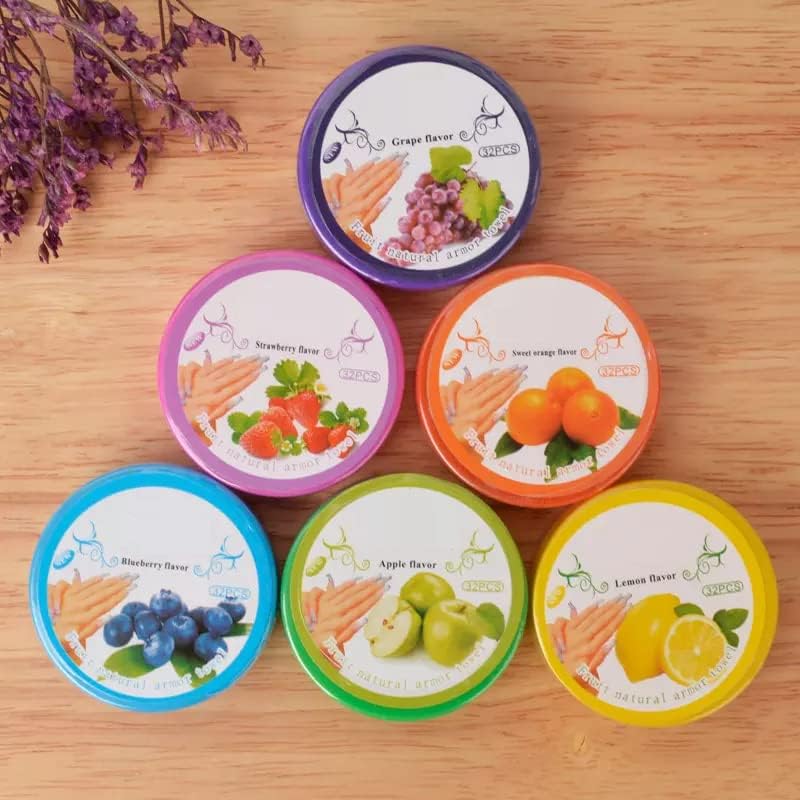 Fruit-Scented Nail Polish Remover Wipes, 6 Flavours, Grape, Strawberry, Orange, Blueberry, Apple, Lemon-image-38