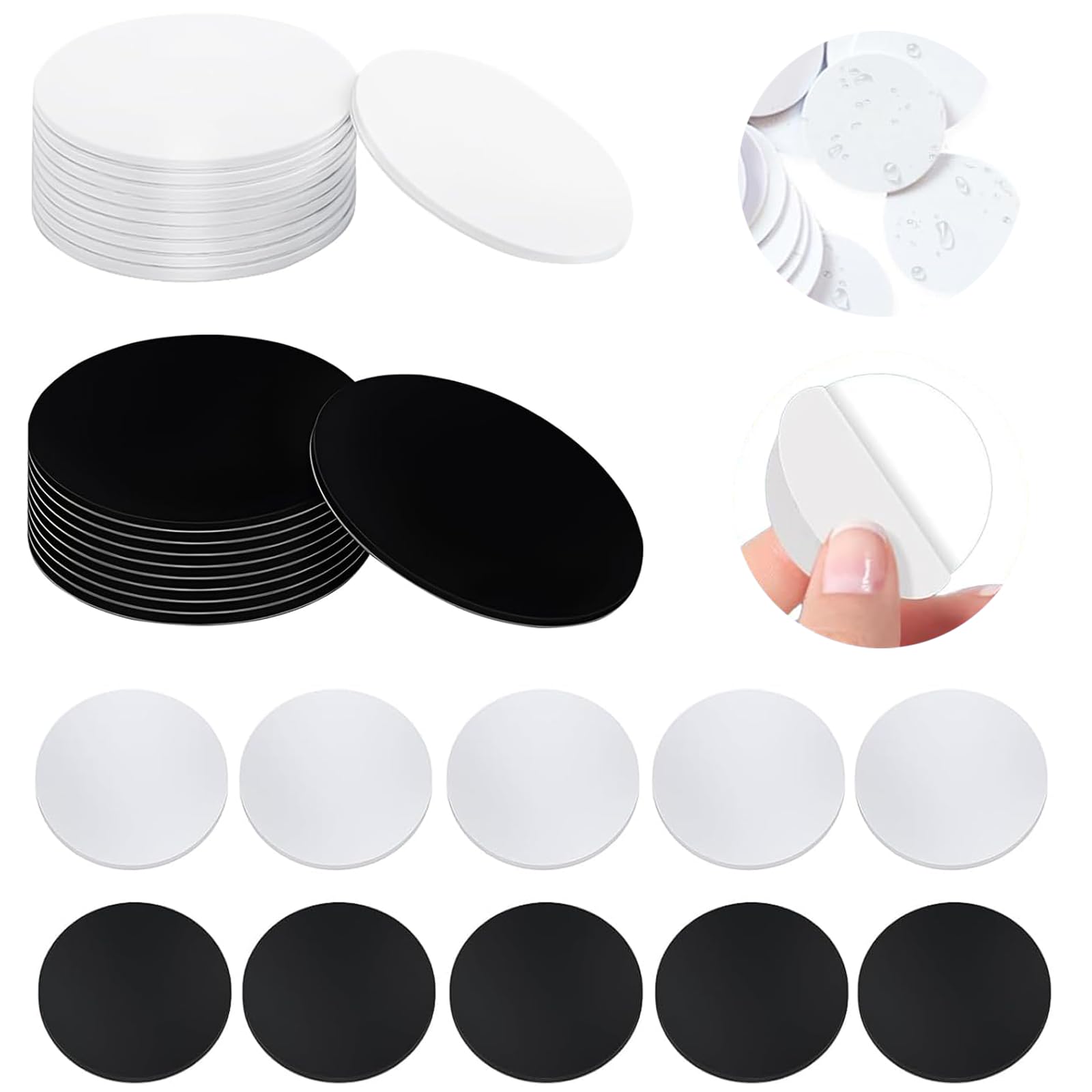 30Pcs NFC Tags, Adhesive NTAG215 NFC Stickers Blank NFC Coins,Rewritable NFC Cards Programmable NFC Chips for Amiibo and for TagMo, Compatible with iPhone & Android Phone NFC Enabled Devices