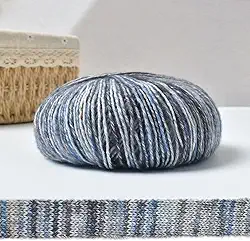 Bola de fio de crochê, costura de lã, faça você mesmo, fio tricotado à mão para cachecol de chapéu (estilo 2)