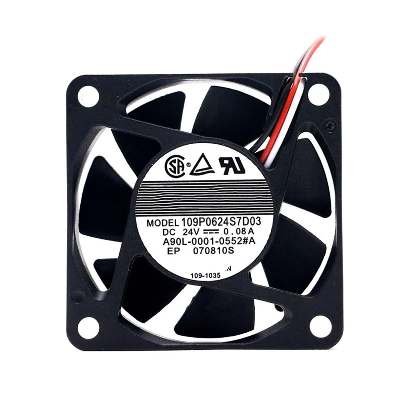 YLPWKMVZ 109P0624S7D03 A90L-0001-0552#A 24VDC 0.08A 60 * 60 * 15mm Axial flow cooling fan