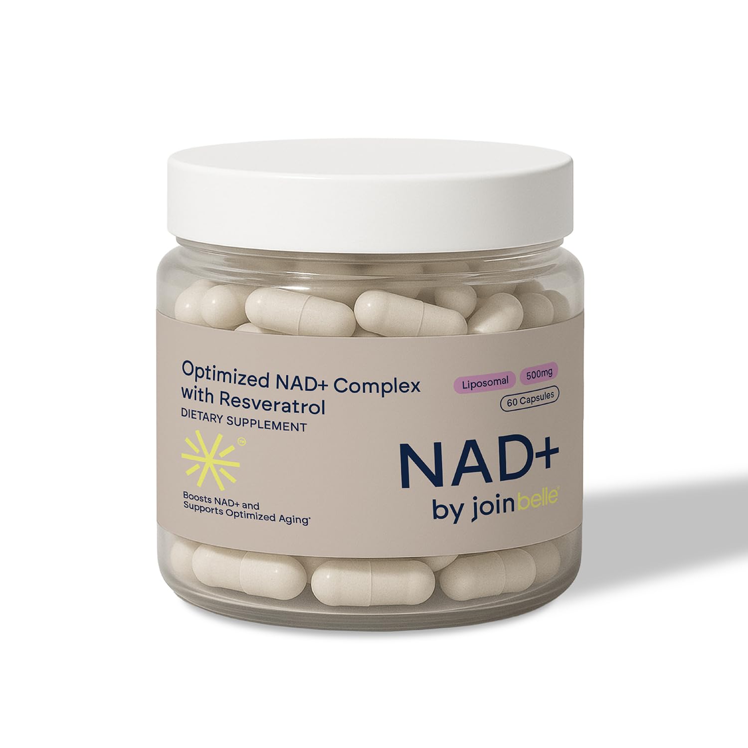 NAD+ and Resveratrol | Daily Routine Formula for Balanced Living and Long-Term Habits | Liposomal Blend in Easy-to-Take 60 Capsule Bottle